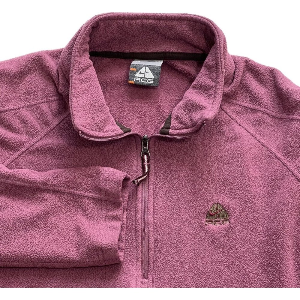 Nike Acg Fleece Jacket Women’s Size M Purple 1/4 Zip‎